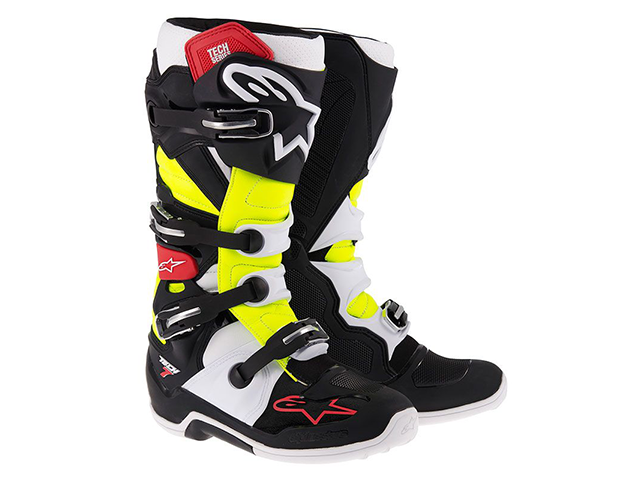 ALPINESTAR TECH 7 MX BOOT - BLACK/RED/YELLOW